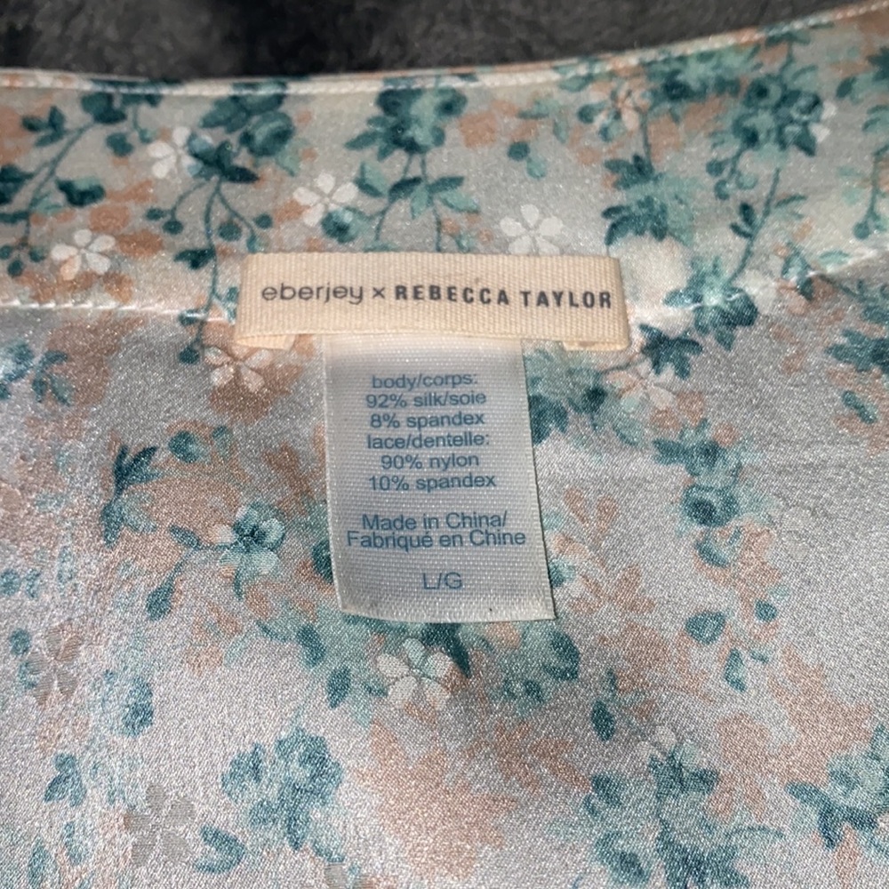 •SILK• Eberjey x Rebecca Taylor Lily Kimono Robe - Picture 10 of 10